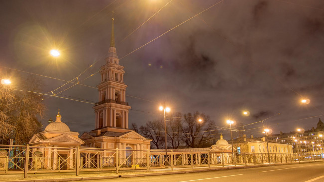 Обои картинки фото города, санкт-петербург,  петергоф , россия, st, petersburg, cossack, cathedral