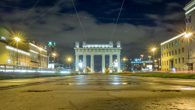 Обои картинки фото города, санкт-петербург,  петергоф , россия, московские, триумфальные, ворота
