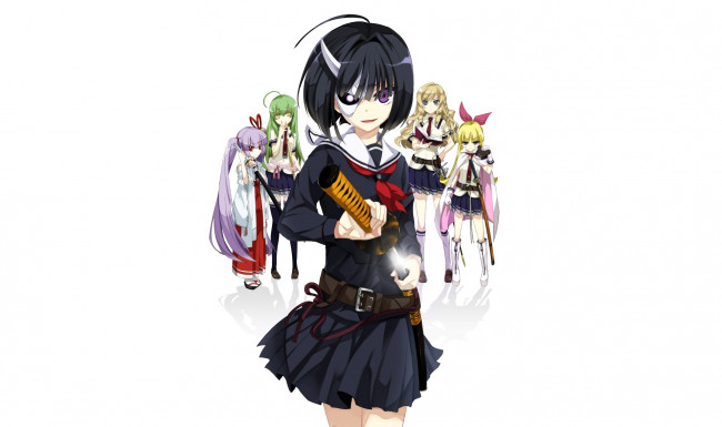 Обои картинки фото аниме, busou shoujo machiavellianism, busou, shoujo, machiavellism