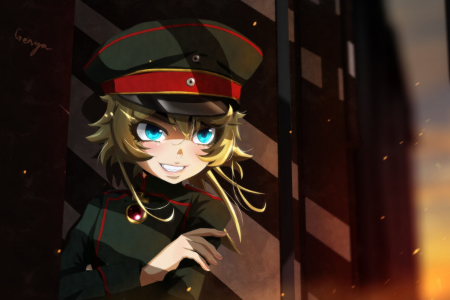 Обои картинки фото аниме, youjo senki, art, tanya, degurechaff, девушка, anime, youjo, senki, форма