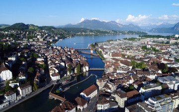 обоя города, люцерн , швейцария, панорама