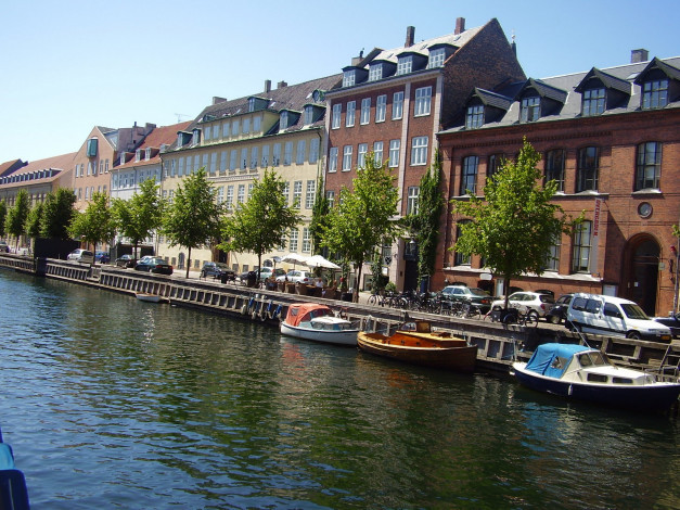 Обои картинки фото города, копенгаген , дания, канал