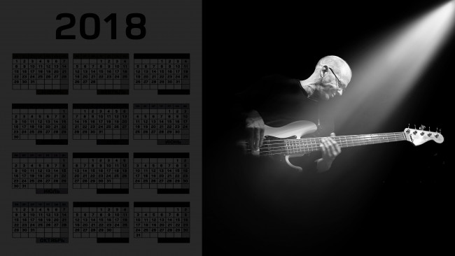 Обои картинки фото календари, люди, гитара, мужчина