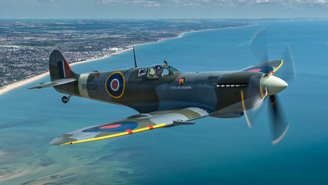 Обои картинки фото supermarine spitfire hf, авиация, боевые самолёты, ввс