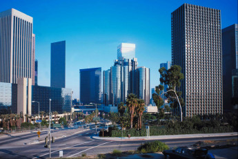 Картинка города лос-анджелес+ сша развязка дороги дома здания