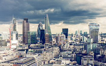 Картинка london +uk города лондон+ великобритания здания бизнес-центры небоскребы башня цапли 30 st mary axe лондон