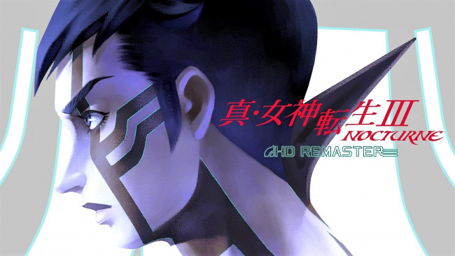 Обои картинки фото видео игры, shin megami tensei,  nocturne, лицо, полосы