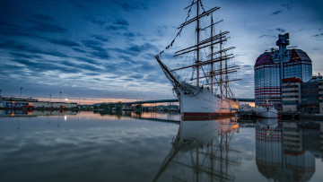 Картинка корабли порты+ +причалы исторический деревянный парусник в гавани гетеборг швеция by pasi mammela