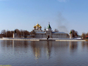 обоя кострома, вид, на, ипатиевский, монастырь, города, православные, церкви, монастыри