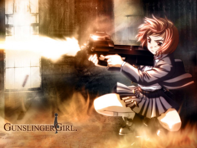 Обои картинки фото аниме, gun, slinger, girl