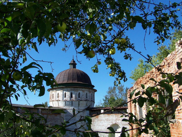 Обои картинки фото борисоглебский, монастырские, яблоки, города, православные, церкви, монастыри