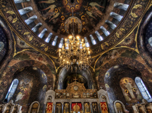 обоя grand, cathedral, in, kiev, интерьер, убранство, роспись, храма