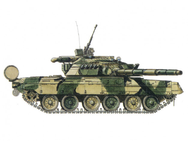 Обои картинки фото основной, танк, 80у, техника, военная