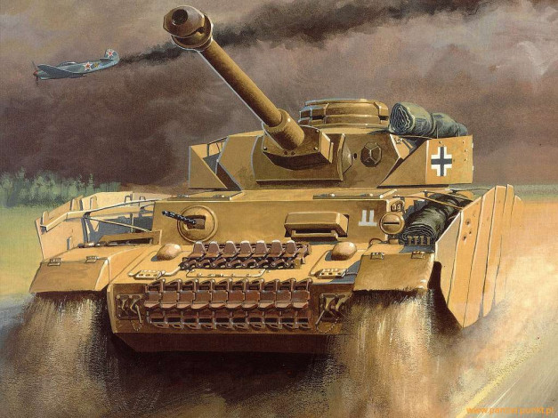 Обои картинки фото средний, танк, pzkpfw, iv, ausf, техника, военная