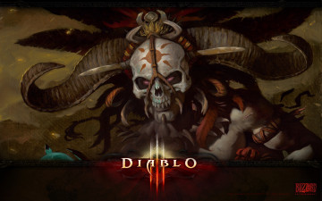 Картинка видео игры diablo iii рога череп