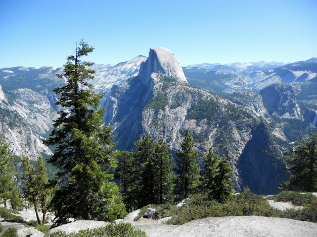 Обои картинки фото природа, горы, glacier, point, yosemite