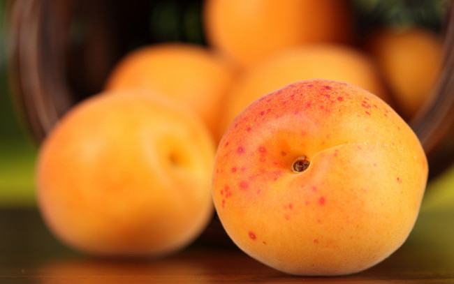 Обои картинки фото еда, персики, сливы, абрикосы, макро, абрикос