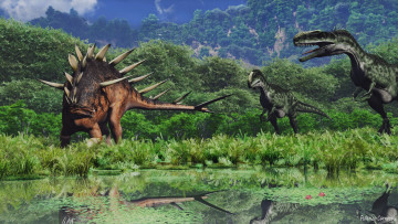 Картинка рисованные животные доисторические динозавры