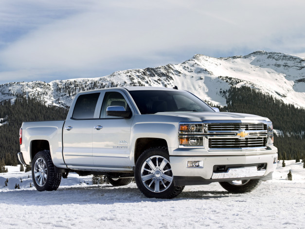 Обои картинки фото chevrolet, silverado, high, country, crew, cab, автомобили, сша, gm, division, corvette