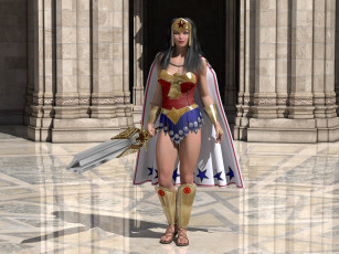 Картинка 3д+графика fantasy+ фантазия оружие супермен