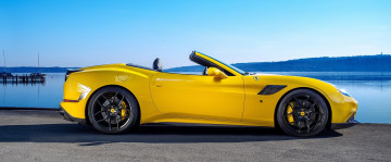 Картинка автомобили ferrari novitec rosso california t 2015г желтый