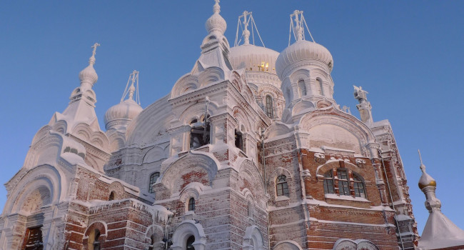 Обои картинки фото города, - православные церкви,  монастыри, снег, церковь