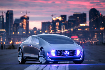 обоя mercedes-benz f015 concept  2015, автомобили, mercedes-benz, город, металлик, серебристый, 2015, concept, f015