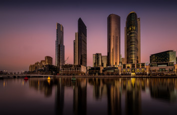 Картинка melbourne`s+yarra+river города мельбурн+ австралия высотки
