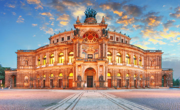 Картинка города дрезден+ германия здание опера