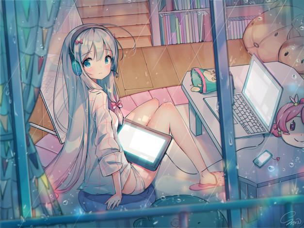 Обои картинки фото аниме, eromanga-sensei, izumi, sagiri