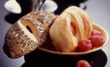Картинка еда хлеб +выпечка булки тарелка ягоды малина