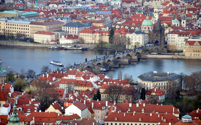 Обои картинки фото города, прага , Чехия, панорама