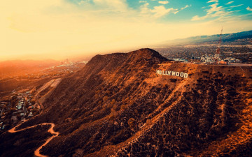 Картинка города лос-анджелес+ сша холмы панорама