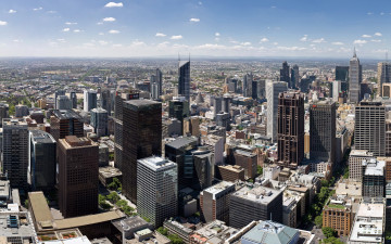 обоя города, мельбурн , австралия, панорама