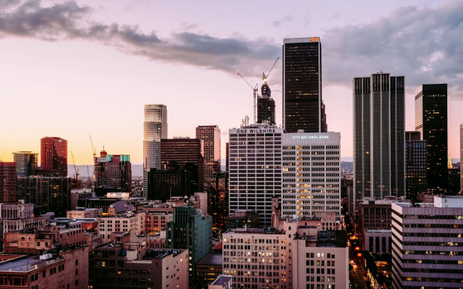 Обои картинки фото города, лос-анджелес , сша, небоскребы