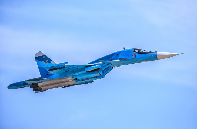 Обои картинки фото су-34, авиация, боевые самолёты, fullback, су34, сухой, россия, транспортное, средство, вкс, россии, военный, самолет