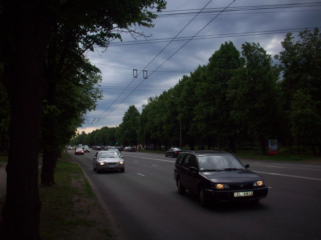 Обои картинки фото рига, улица, бривибас, города, латвия