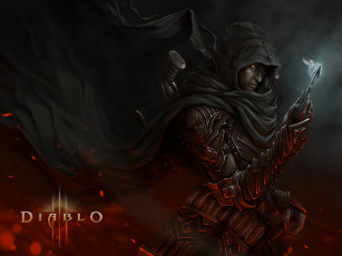 Картинка видео игры diablo iii стрела demon hunter арбалет доспехи воин