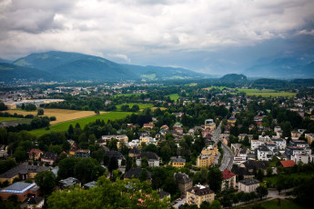 Картинка города панорамы salzburg германия