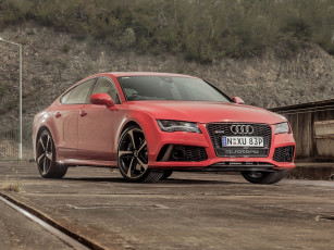 Картинка автомобили audi rs 7 sportback au-spec 2014г красный