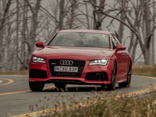 Картинка автомобили audi sportback rs 7 au-spec 2014г красный