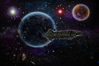 Картинка фэнтези космические+корабли +звездолеты +станции космос звезды планеты корабль космический