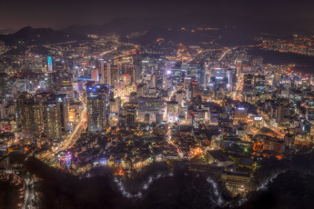 Картинка города -+огни+ночного+города здания город ночь огни