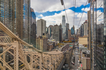 Картинка manhattan города нью-йорк+ сша улицы здания мост