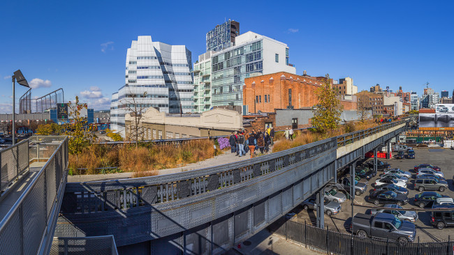 Обои картинки фото high line, города, Чикаго , сша, здания, шоссе, мост