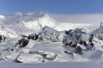 Картинка природа горы снег зима исландия пейзаж небо