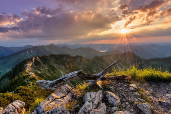 Картинка природа горы солнце пейзаж панорамма