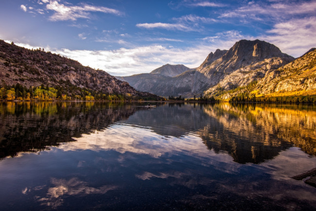 Обои картинки фото природа, реки, озера, горы, озеро, деревья, отражение