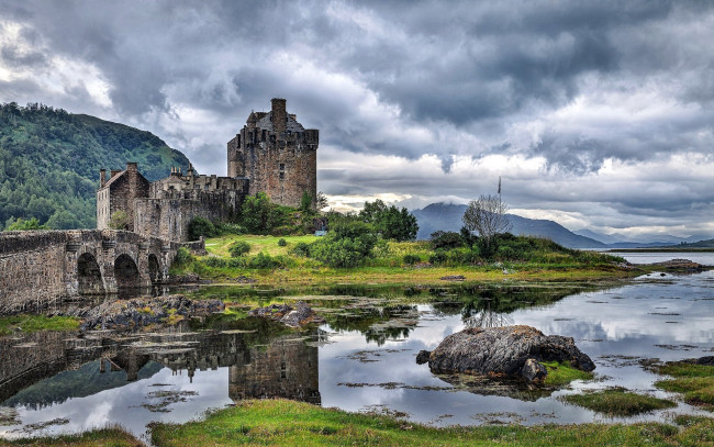 Обои картинки фото eilean donan castle, города, замок эйлен-донан , шотландия, eilean, donan, castle