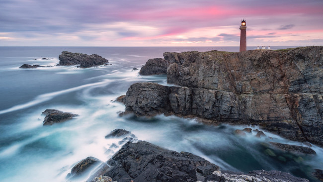 Обои картинки фото butt of lewis lighthouse, scotland, природа, маяки, butt, of, lewis, lighthouse